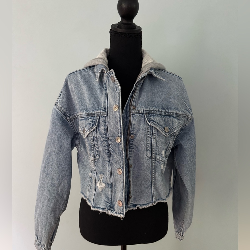 Denim Jacket with Hood